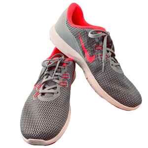 Nike women’s   Flex Trainer 7 898479-006 Gray Pink Running Shoes Sneakers Size 9